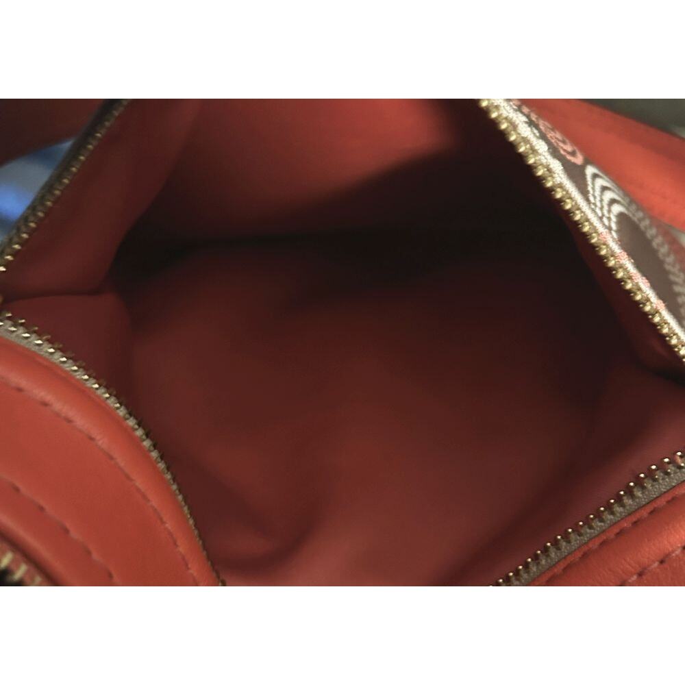 Coach Ashley Dotted Op Art Hippie Khaki & Tearose Jacquard Shoulder Bag F20088 - Picture 8 of 9